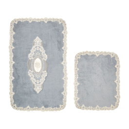 Mijölnir Selonya D - Gris Juego de alfombrillas de baño